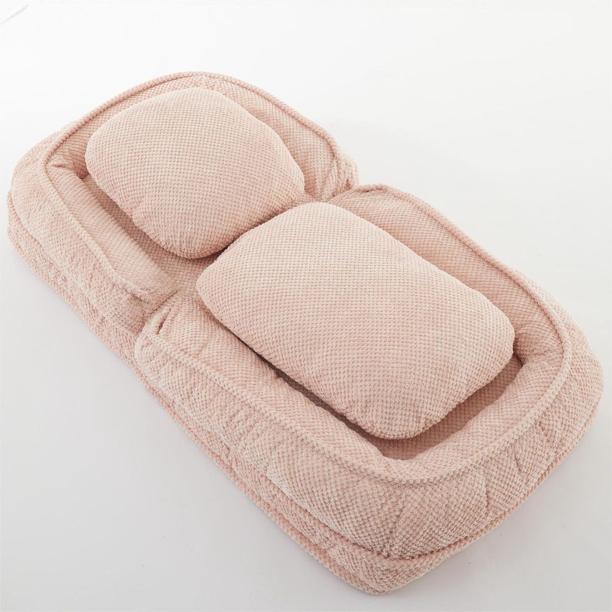 Human Dog Bed, Lazy Sofa Couch, 5 Adjustable Position,sit,sleep,fold,suit to put in bedroom, living room, Space Saving Design, Pink