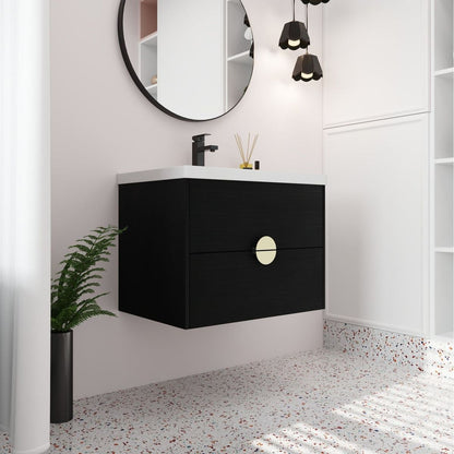 28 Inch Wall-Mounted Bathroom Vanity With Sink, For Small Bathroom (KD-Packing)