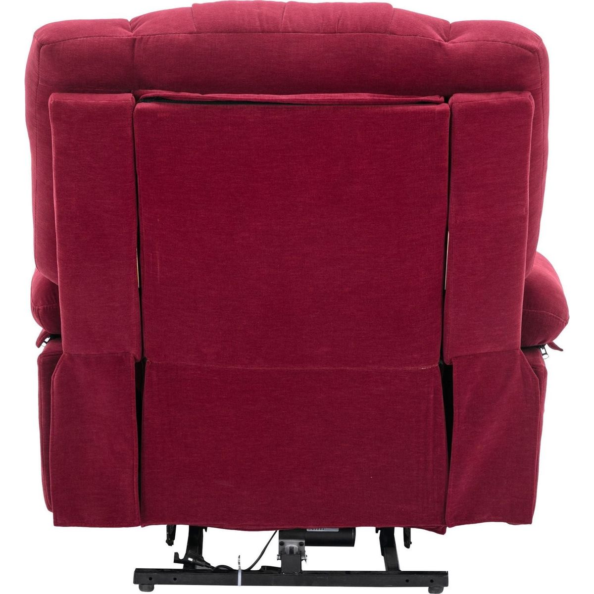 Power Lift Recliner Chair Electric Recliner for Elderly Recliner Chair with Massage and Heating Functions, Remote, Phone Holder Side Pockets and Cup Holders for Living Room, Red