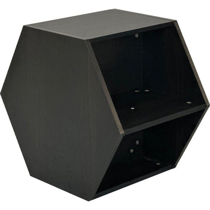 23.62" Hexagonal Coffee Table Side Table Nightstand Burmese Sumac