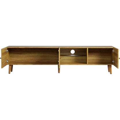 70 Inch Mid Century Modern TV Stand, TV Stand with Storage, Entertainment Center for Living Room Bedroom, TV Media Console