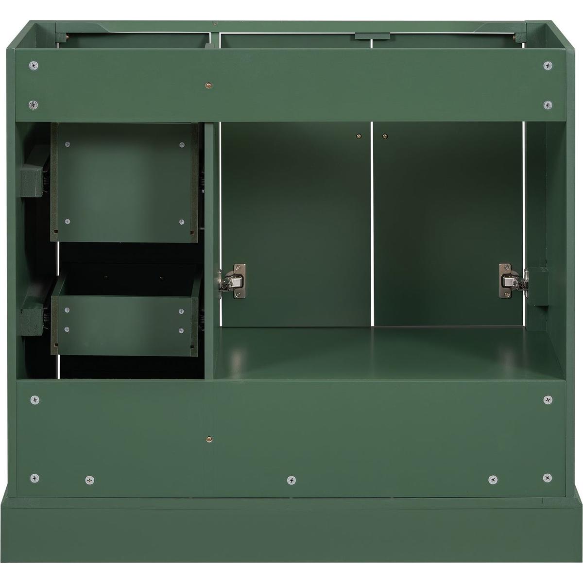 [Cabinet Only] 36" Green Traditional Bathroom Vanity(Sink not included)