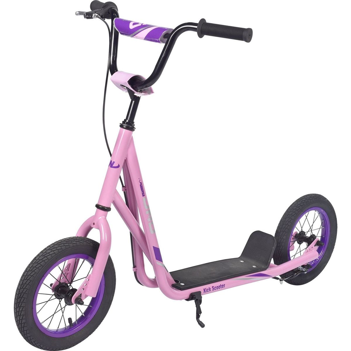 Youth Scooter Kick Scooter for Kids 6+ with Adjustable Handlebar, 12 Inch Inflatable Wheels, Widened non-slip Footboard