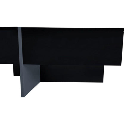 Unique Design Coffee Table with 4 Hidden Storage Compartments, Square Cocktail Table with Extendable Sliding Tabletop, UV High-gloss Design Center Table for Living Room, 31.5"x 31.5"