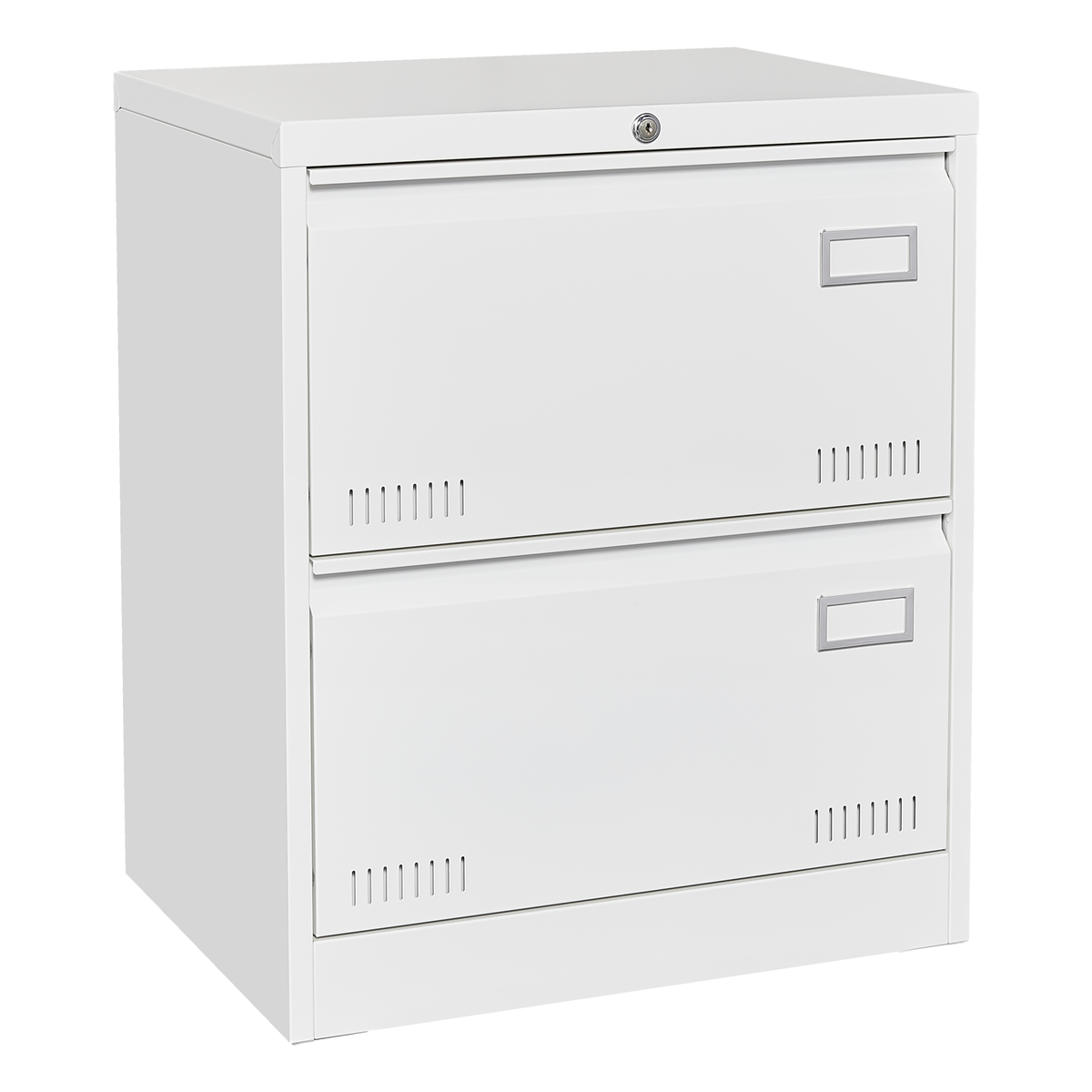 Filing Cabinet Lateral File Cabinet 2 Drawer, White Filing Cabinets with Lock, Locking Metal File Cabinets Three Drawer Office Cabinet for Legal/Letter/A4/F4 Home Offic