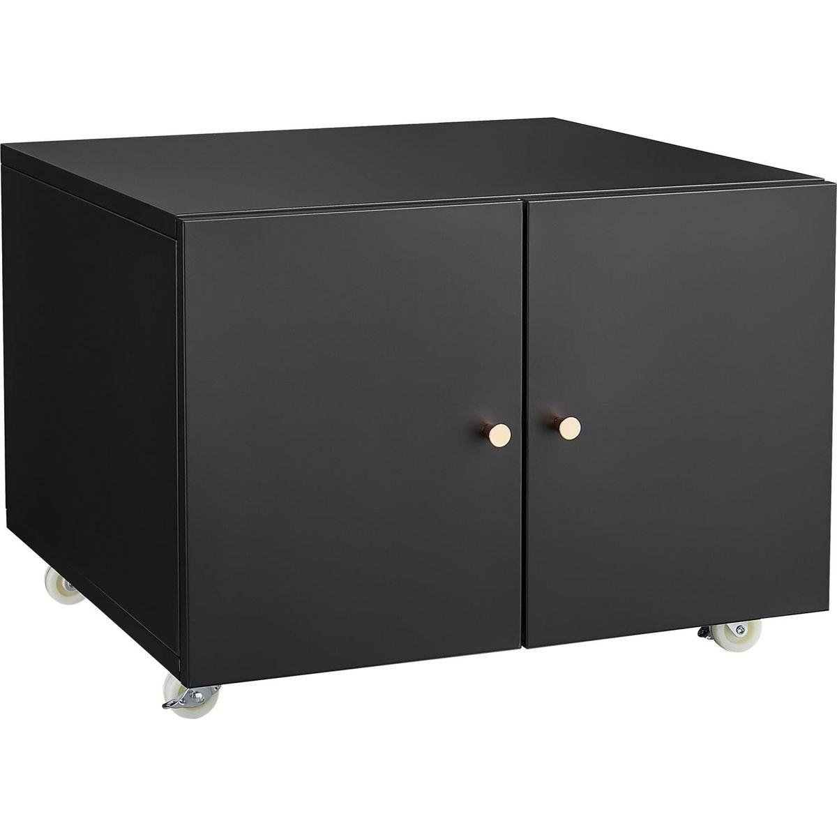 Office furniture Copier Cabinet BLACK 2 door steel copier stand mobile pedestal file Printer Stand