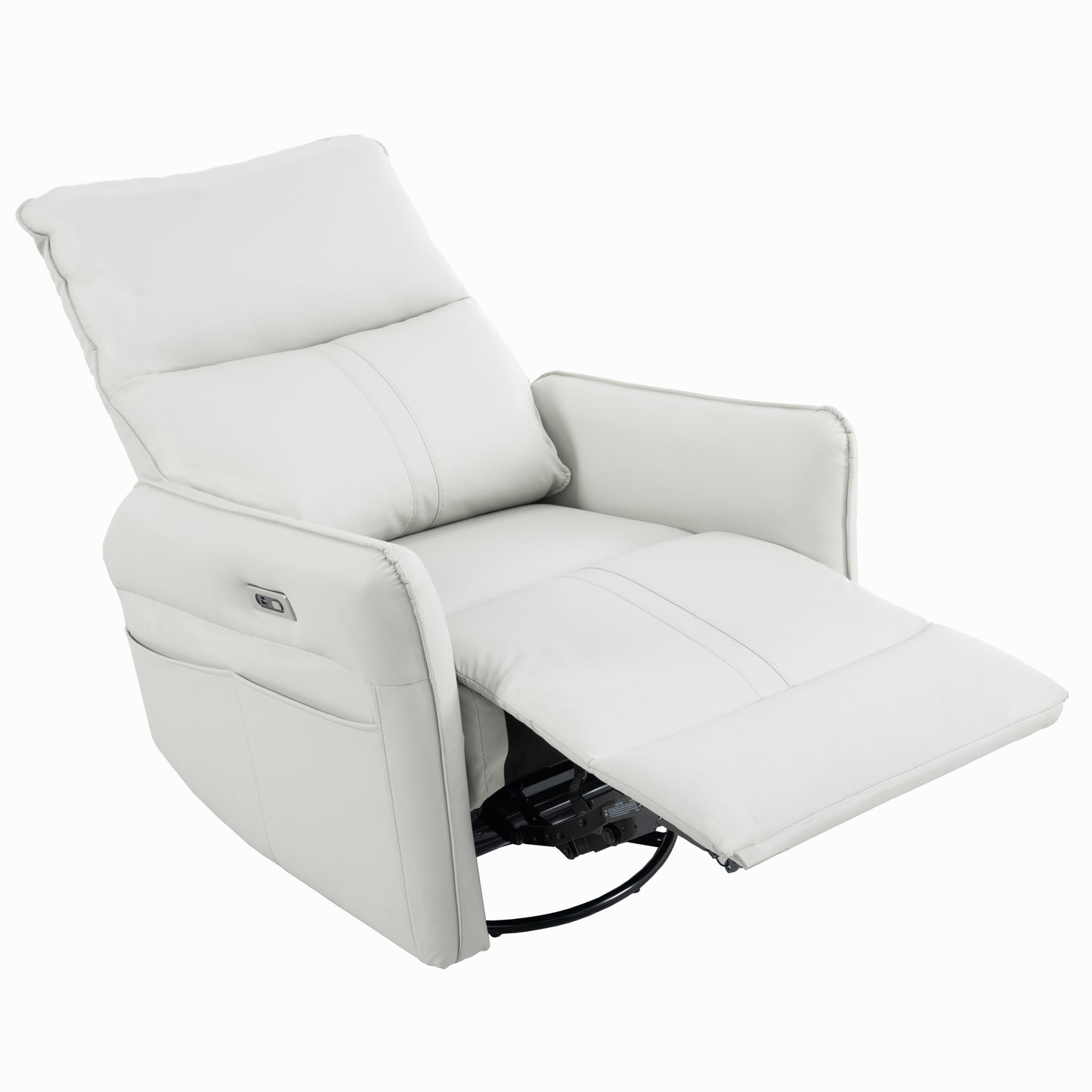 270 Power Swivel Rocker Recliner Chair, Electric Glider Reclining Sofa with USB Ports, Power Swivel Glider, Rocking Chair Nursery Recliners for Living Room Bedroom(Light Gray)