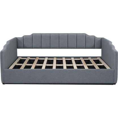 Upholstered Daybed with Underneath Storage,Full Size, Gray