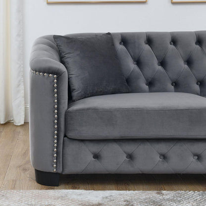 3-seater + 2-seater Combination sofa.Velvet Grey