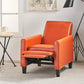 Recliner Push Back Chair for Elegant Home Decor Orange