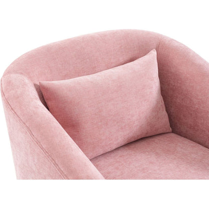 degree Swivel Accent Armchair Linen Blend PINK