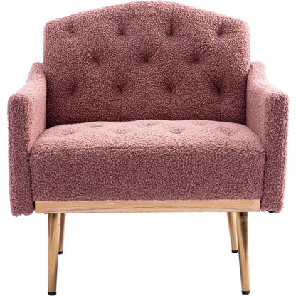 Accent Chair, leisure single sofa with Rose Golden feet