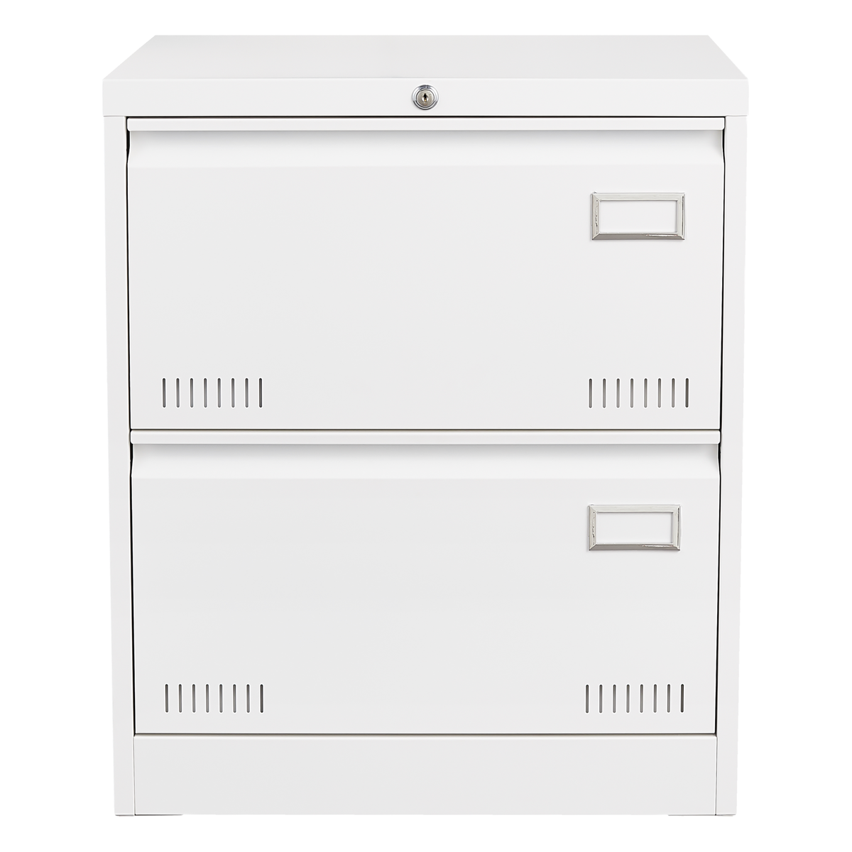 Filing Cabinet Lateral File Cabinet 2 Drawer, White Filing Cabinets with Lock, Locking Metal File Cabinets Three Drawer Office Cabinet for Legal/Letter/A4/F4 Home Offic