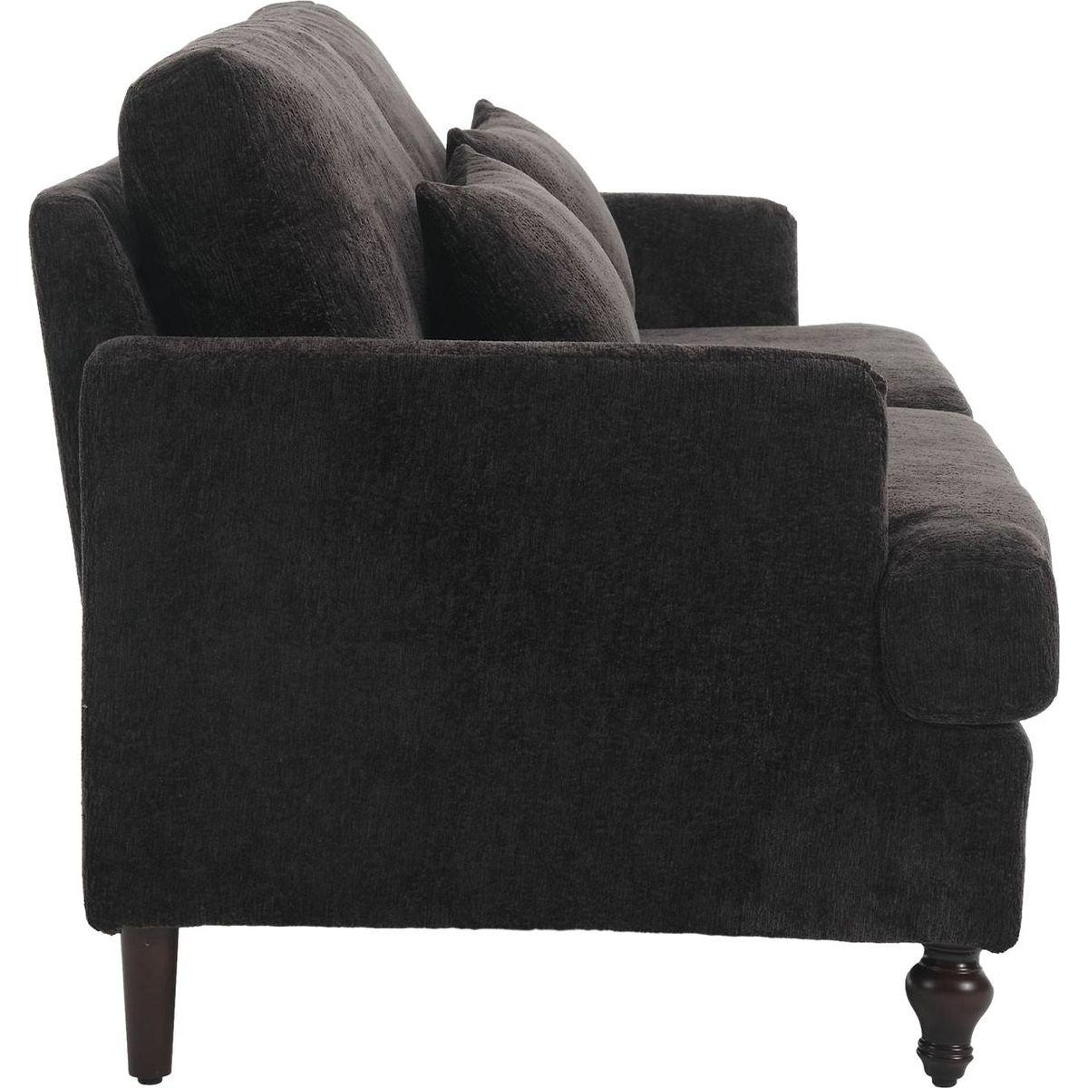Modern chenille Fabric Loveseat, 2-Seat Upholstered Loveseat Sofa Modern Couch
