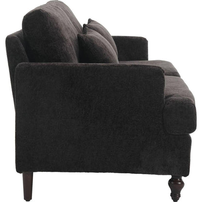 Modern chenille Fabric Loveseat, 2-Seat Upholstered Loveseat Sofa Modern Couch