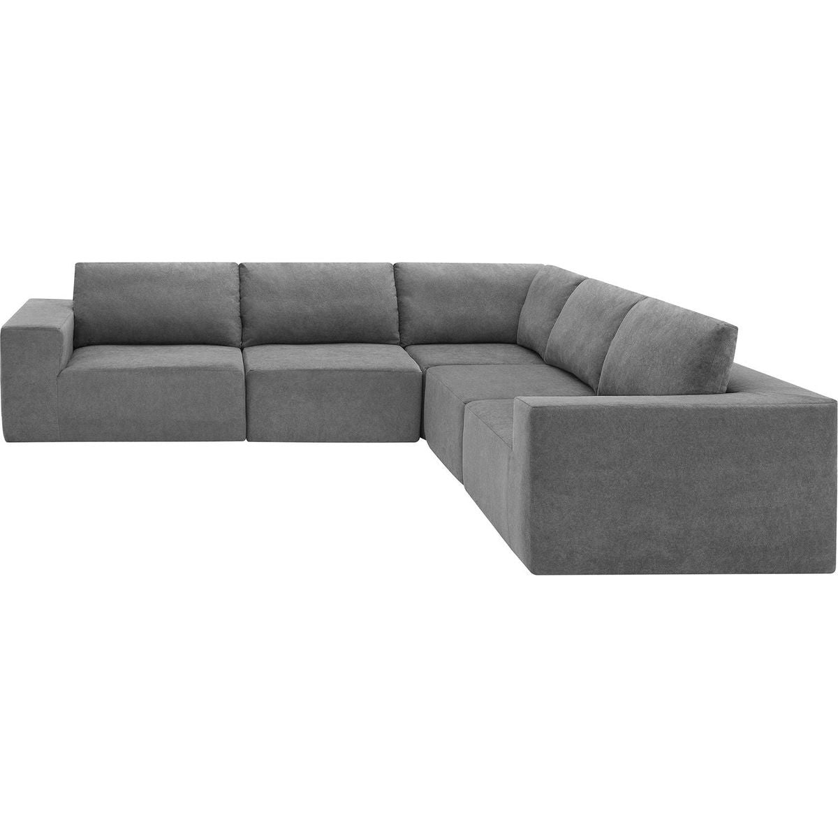 116x116" Modular L Shaped Sectional Sofa,Luxury Floor Couch Set,Upholstered Indoor Furniture,Foam-Filled Sleeper Sofa Bed for Living Room,Bedroom,5 PC Free Combination,3 Colors