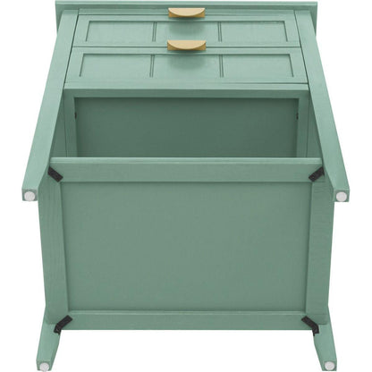 2 Drawer Side Table, American Style, End Table, Suitable for Bedroom, Living Room, Study