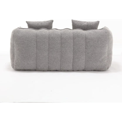Soft beanbag chair with high resilience foam core for two people. The comfortable square recliner sofa is ideal for family members and friends engaged in games, reading, watching TV