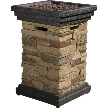 19.50" STONE MGO FIRE COLUMN - 40 000 BTU