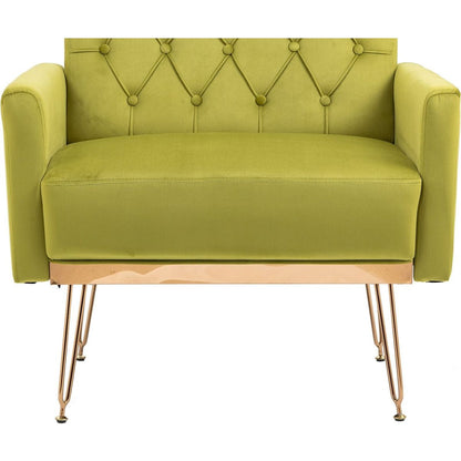 Accent Chair, leisure single sofa with Rose Golden feet