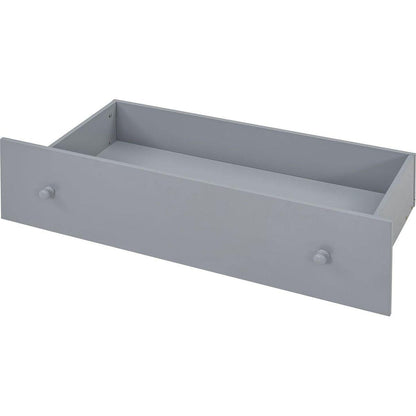 L-shaped Space-Saving Twin Loft and Twin Platform Bed with 7 Drawers and Full Guardrails(GRAY)
