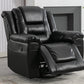 360Swivel and Rocking Home Theater Recliner Manual Recliner Chair with Wide Armrest for Living Room,Bedroom, Black