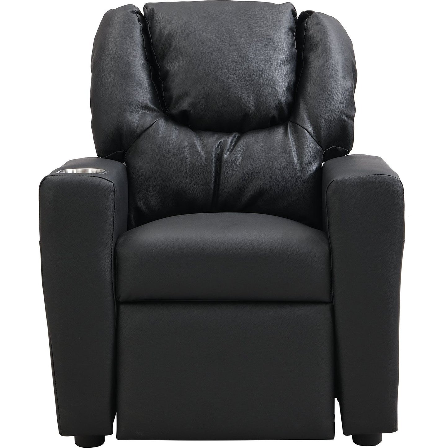 Kids Recliner Chair Black PVC