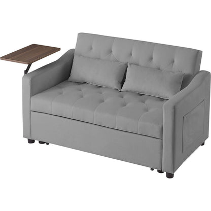 GREY VELVET SOFA BED