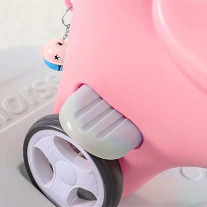 Rocking Horse for Toddlers, Balance Bike Ride On Toys with Push Handle, Backrest and Balance Board for Baby Girl and Boy, Unicorn Kids Riding Birthday (Pink)