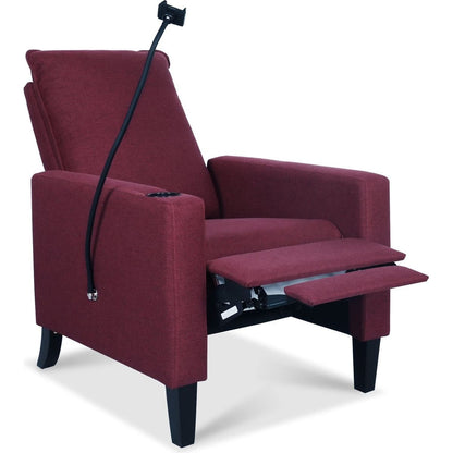 Recliner Chairs for Adults, Adjustable Recliner Sofa with Mobile Phone Holder & Cup Holder, Modern Reclining Chairs Fabric Push Back Recliner Chairs for Living Room, Bedroom, RED