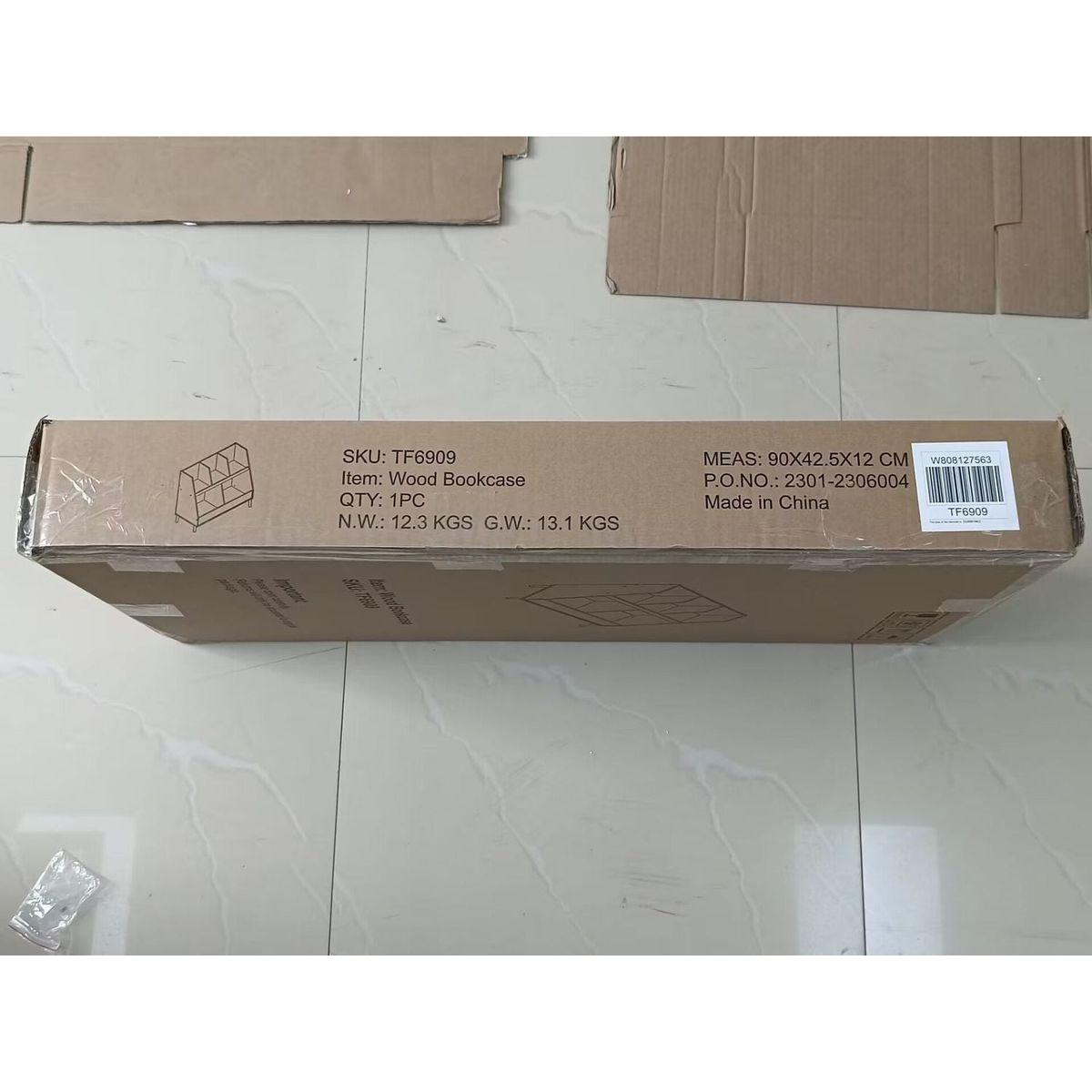 Kids Bookshelf and Toy Organizer, 5 Cubbies Wooden Open Bookcase, 2-Tier Baby Storage Display Organizer with Legs, Free Standing for Playing Room, Bedroom, Nursery, Classroom, White