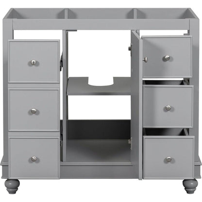 [Cabinet Only] 36" Gray Bathroom vanity(Sink not included)