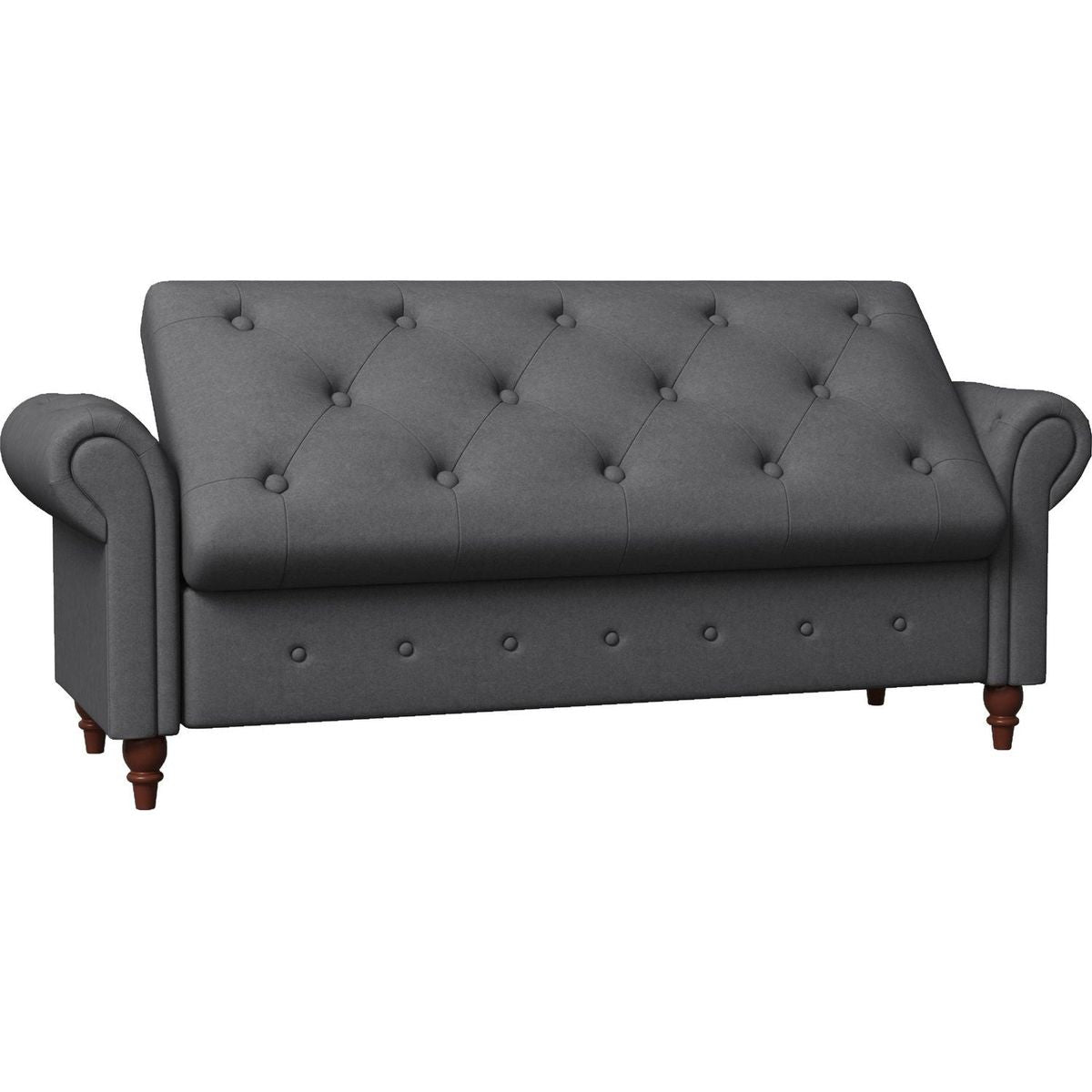 Bed Bench Dark Grey Fabric