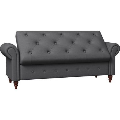 Bed Bench Dark Grey Fabric