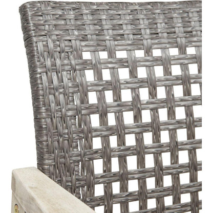 HAMPTON WOOD AND WICKER DINING CHAIR(SET OF 2 )