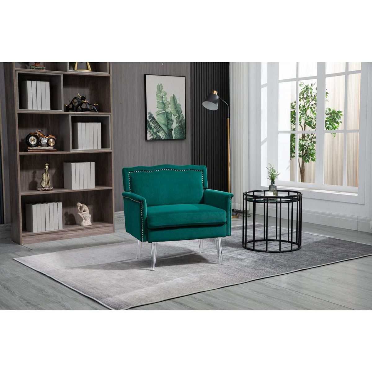 Accent Chair, Living Room Chair / leisure single sofa with acrylic feet