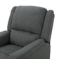 Charcoal Fabric Glider Recliner with Swivel, Manual Reclining Chair