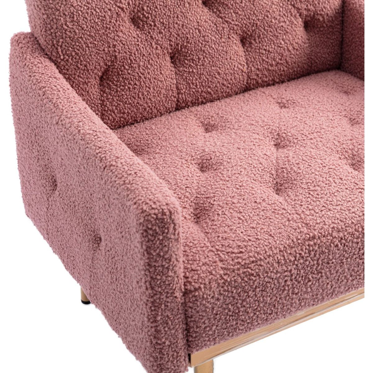 Accent Chair, leisure single sofa with Rose Golden feet