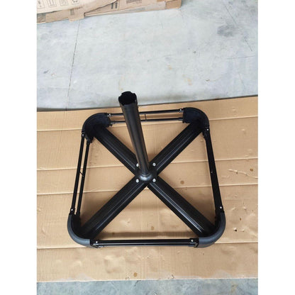 15x9ft Large Double-Sided Rectangular Outdoor Twin Patio Market Umbrella with light and base- red