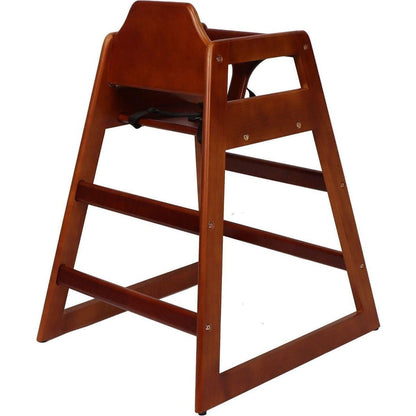 Wooden Double Solid Wood Feeding, Eat & Grow Portable High, Easy to Clean Baby Booster Chair in Walnut Finish