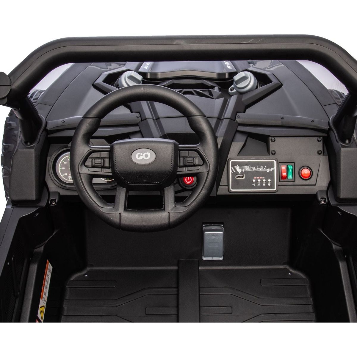 24V Two-Seater Kids Ride On UTV W/Parents Remote Control,Four-Wheel Suspension,Slow Start,Large wheel design,Anti-collision bar,Storage space,Music,USB,Bluetooth,Volume control,LED lights for Kids 3+.