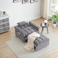 Sofa bed chair 3 in 1 convertible, recliner, single recliner, suitable for small Spaces with adjustable back black dark grey