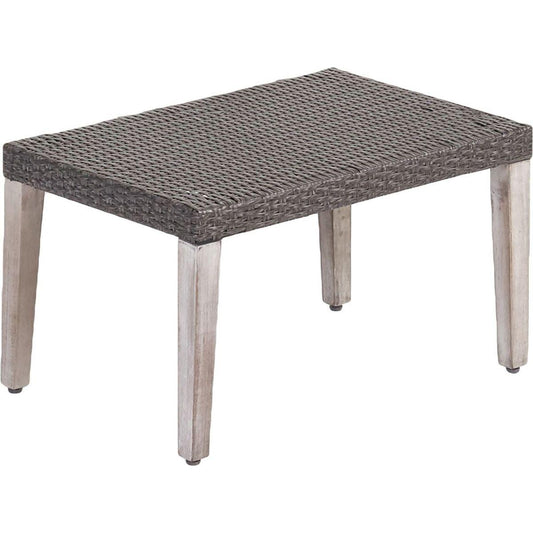 HAMPTON WOOD + WICKER OTTOMAN