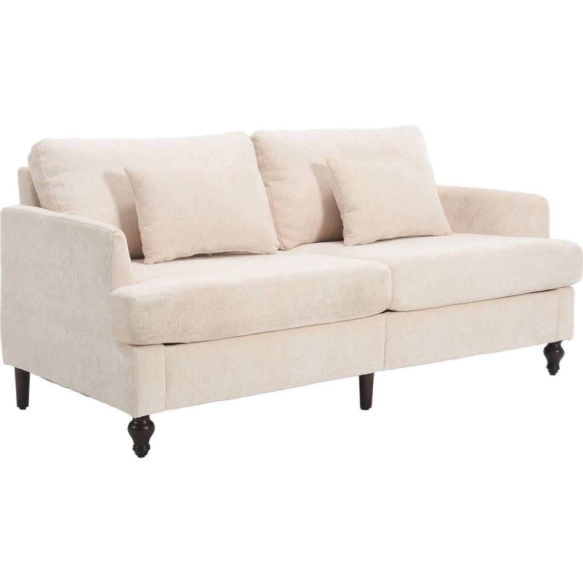 Modern chenille Fabric Loveseat, 2-Seat Upholstered Loveseat Sofa Modern Couch