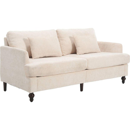 Modern chenille Fabric Loveseat, 2-Seat Upholstered Loveseat Sofa Modern Couch