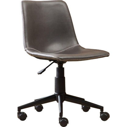 Cesena Faux Leather 360 Swivel Air Lift Office Chair, Antique Gray