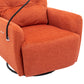 270 Degree Swivel Electric Recliner Home Theater Seating Single Reclining Sofa Rocking Motion Recliner with a Phone Holder for Living Room, Orange