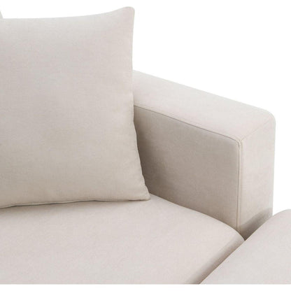 100.4x64.6" Modern Sectional Sofa,L-shaped Couch Set with 2 Free pillows,4-seat Polyester Fabric Couch Set with Convertible Ottoman for Living Room, Apartment, Office,4 Colors