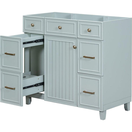 [Cabinet Only] 36" Bathroom Vanity-Green(Sink not included)