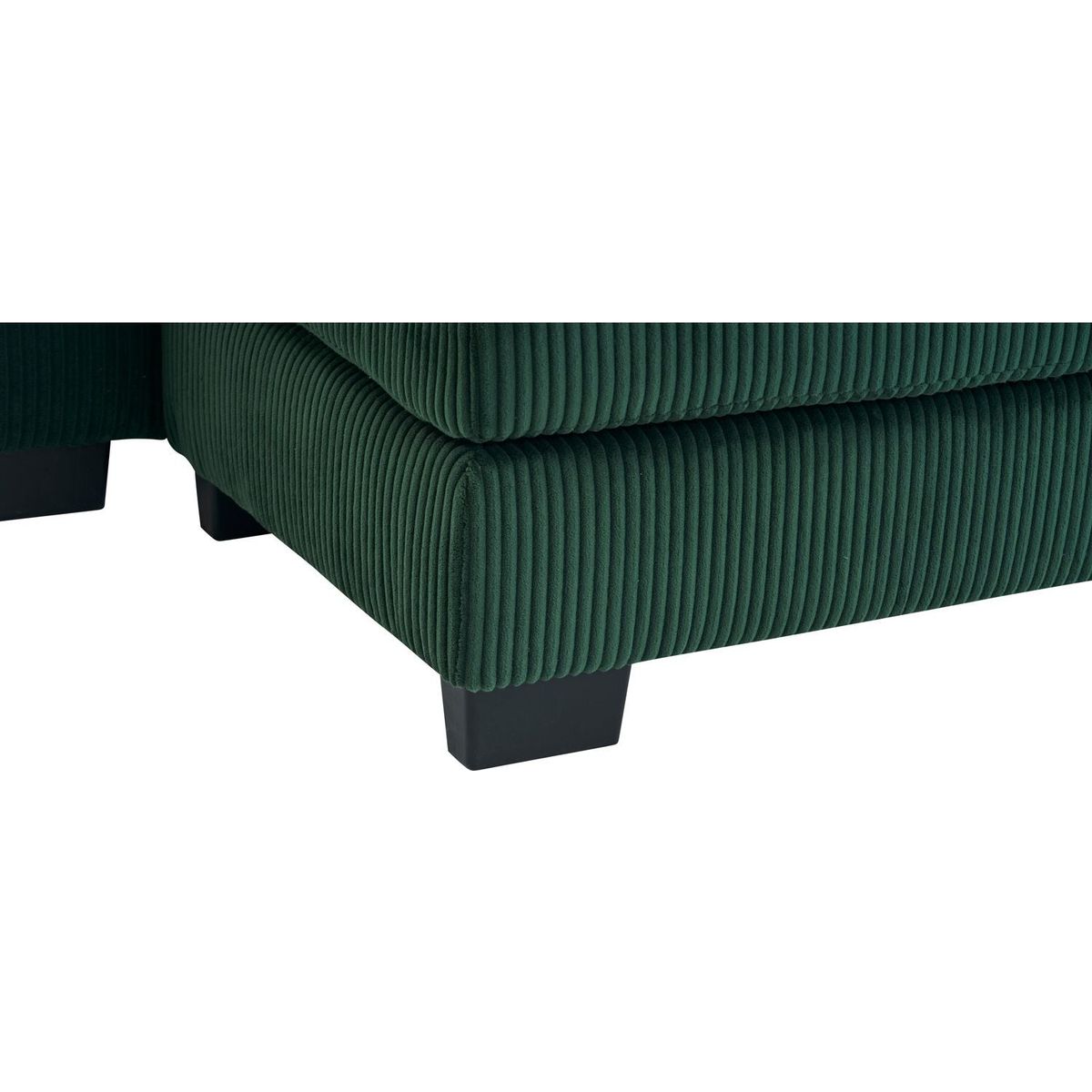 Modern U Shaped 6-seat Sectional Sofa Couch with one Ottoman and three toss pillows, Modular Sofa for Living Room,Corduroy sofa